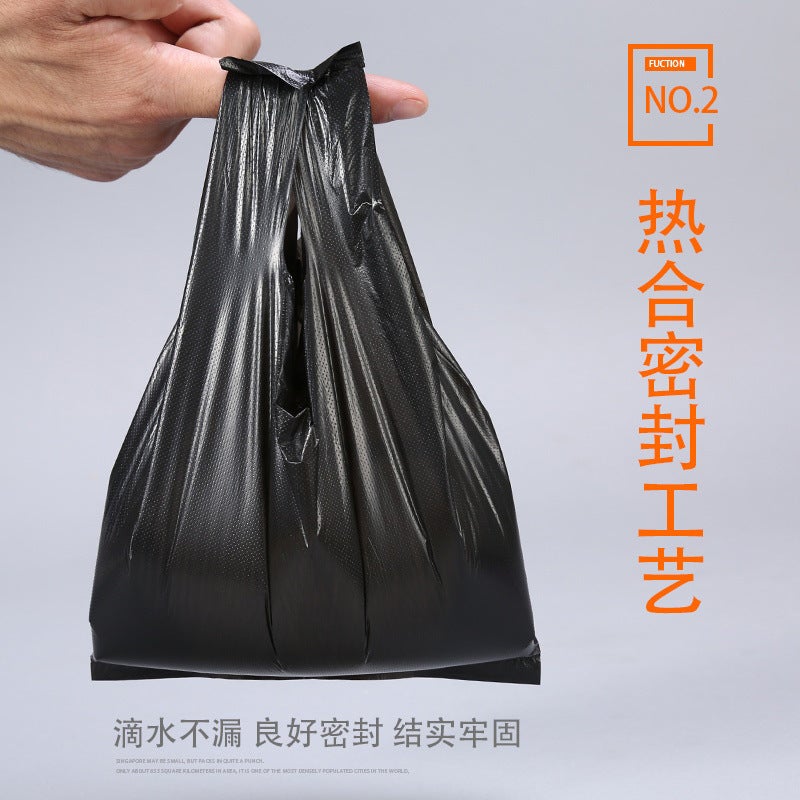 Small Garbage Bag Mini Small Desktop 20Cm Car Disposable Black Vest Style Red Plastic Bag - Image 3